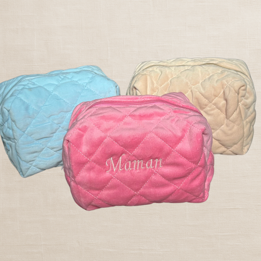 Trousse beauté brodée personnalisée
