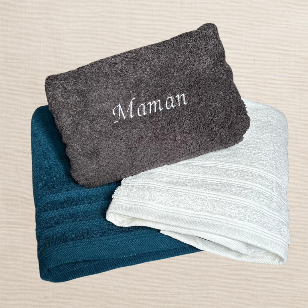 Serviette brodée personnalisée