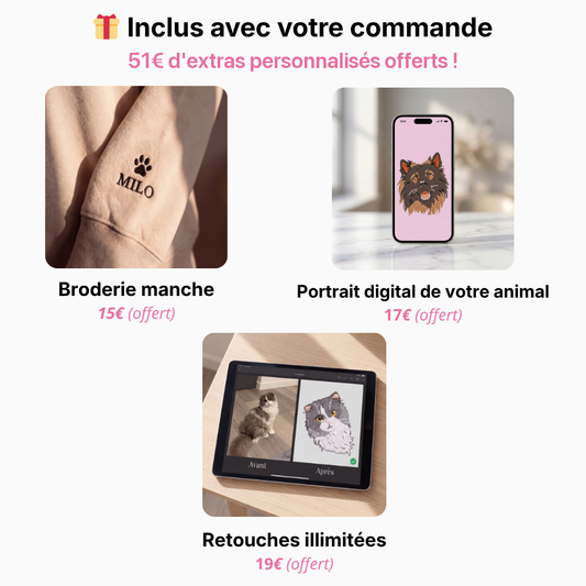 Inclus avec votre commande : 51 € d'extras offerts