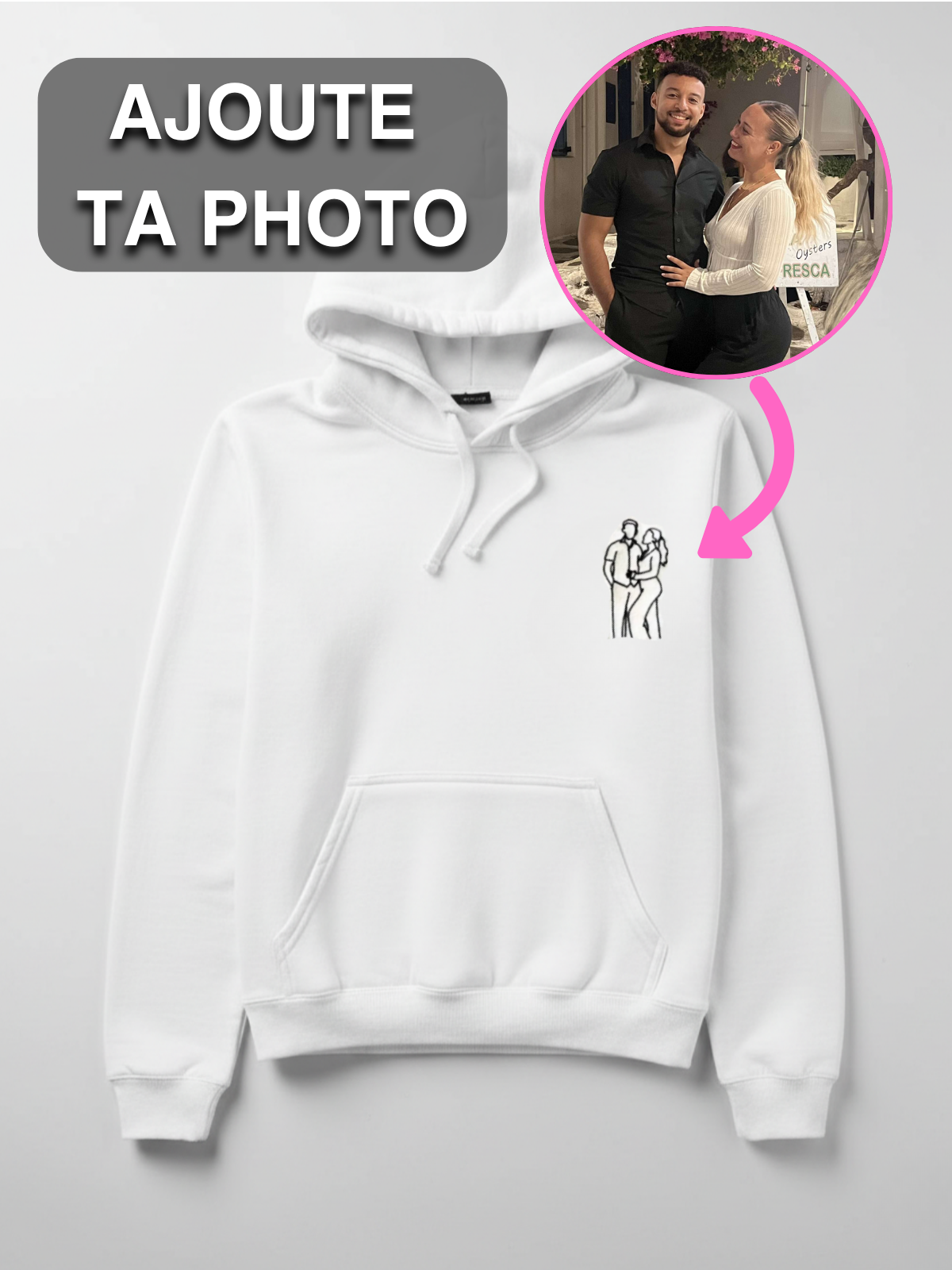 Sweat à capuche Couple