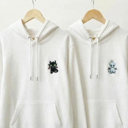 DUO DRAGONS SWEATS À CAPUCHES (côté cœur)