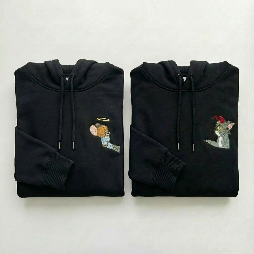 DUO TOM ET JERRY SWEATS À CAPUCHES