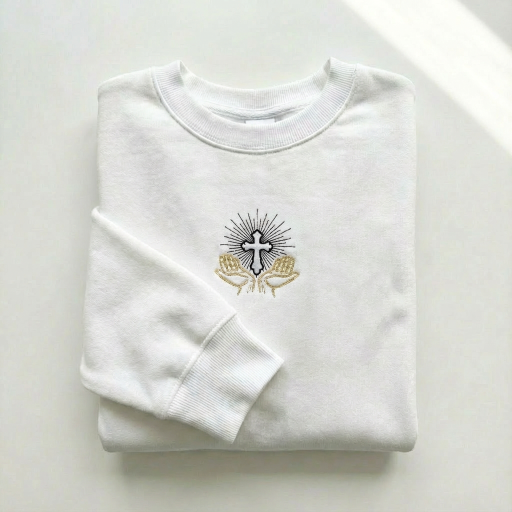 PULL BRODERIE CHRÉTIENNE