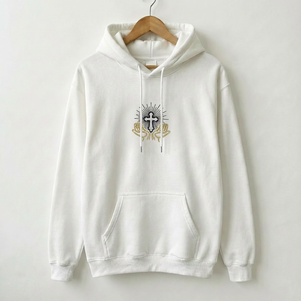 SWEAT À CAPUCHE BRODERIE CHRÉTIENNE