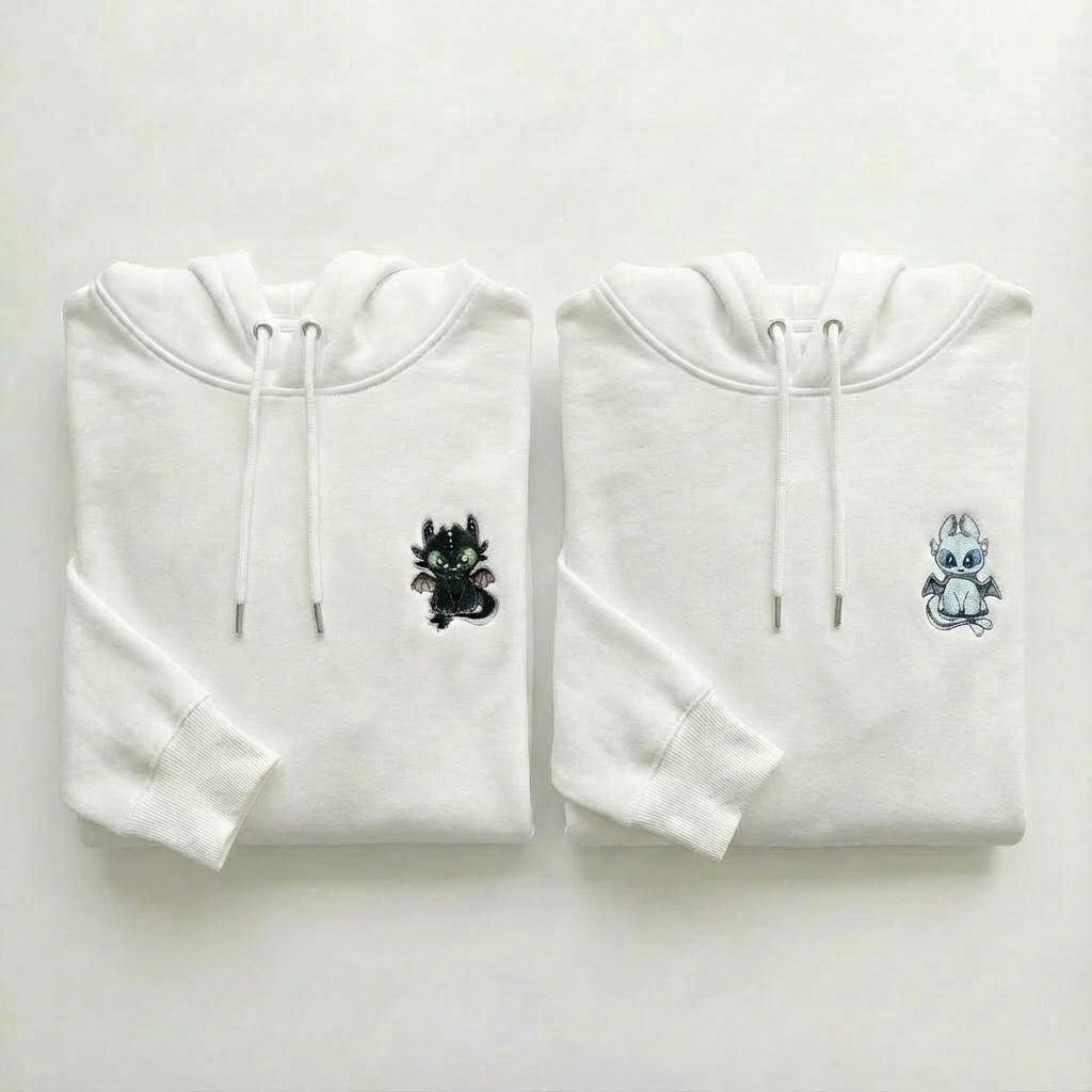 DUO DRAGONS SWEATS À CAPUCHES (côté cœur)
