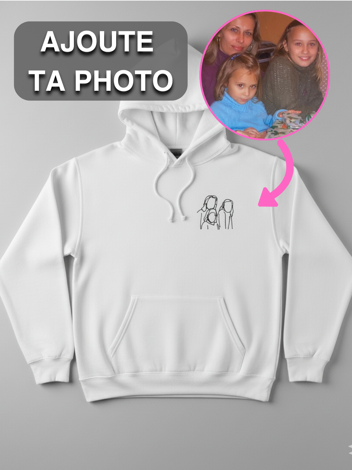 Sweat à capuche Famille