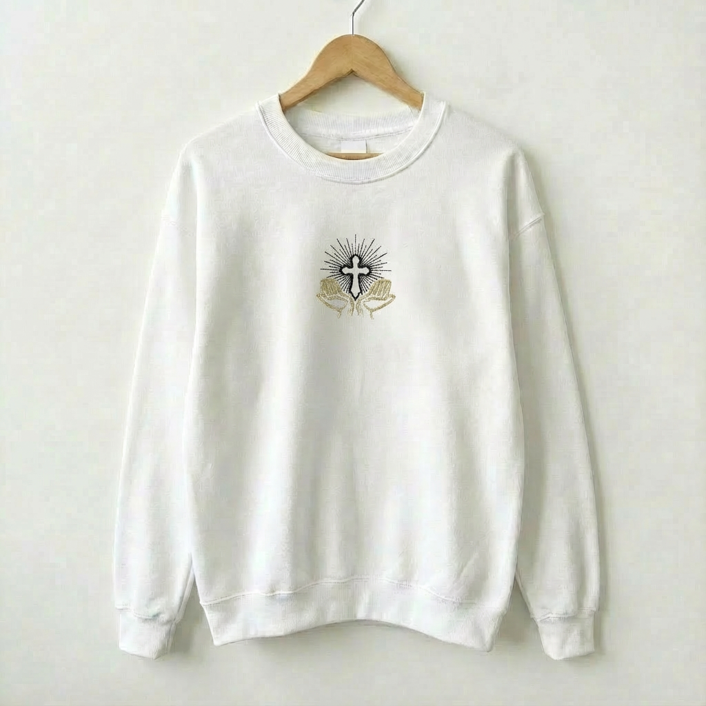 PULL BRODERIE CHRÉTIENNE