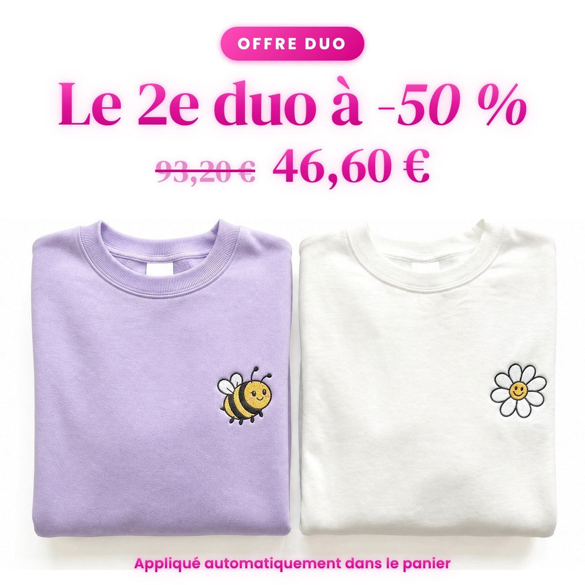 Duo Abeille et fleur : le 2e duo à -50 %