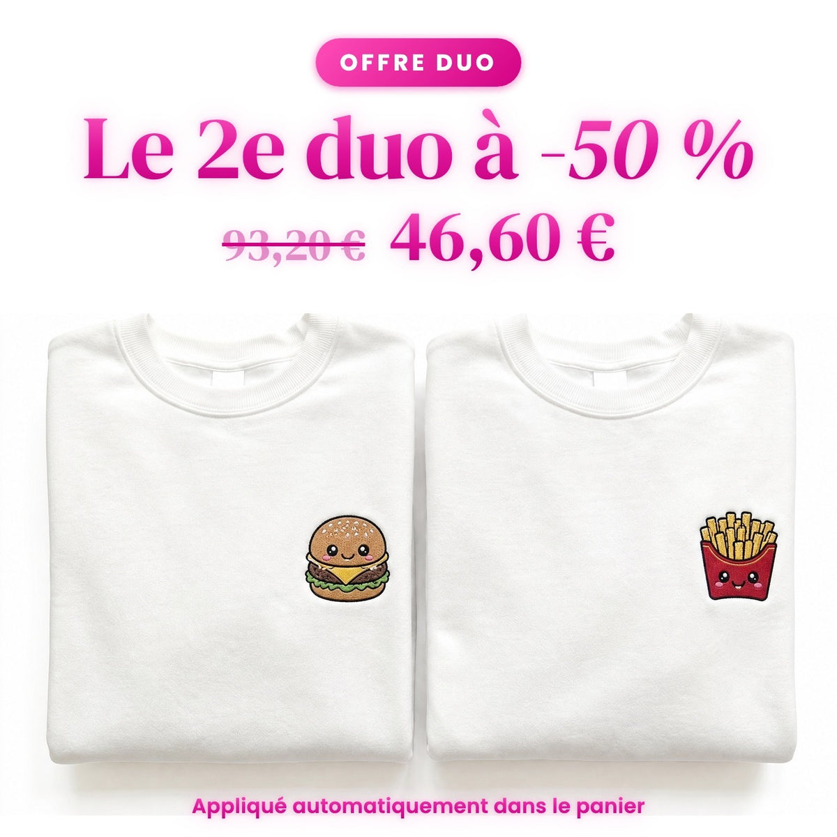 Duo Burger et frites : le 2e duo à -50 %