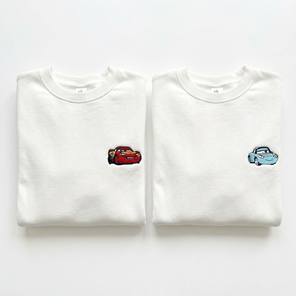 Duo Cars : vêtements brodés assortis