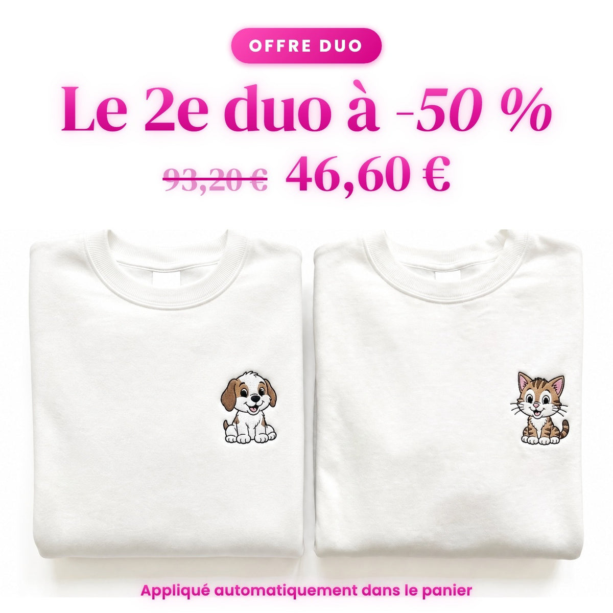 Duo Chat et chien : le 2e duo à -50 %