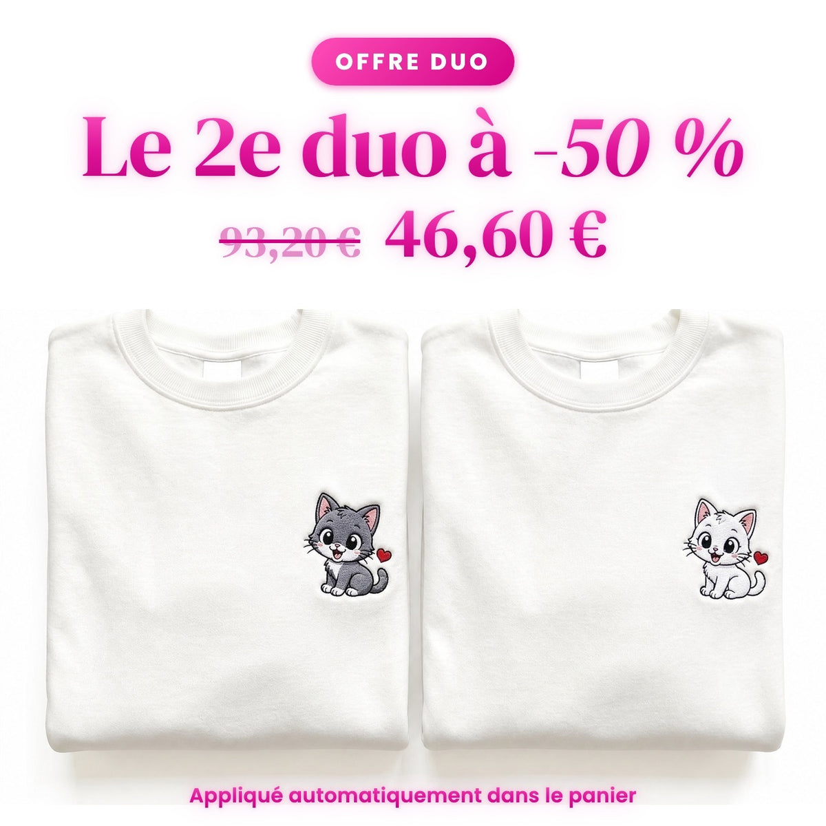 Duo Chats câlins : le 2e duo à -50 %