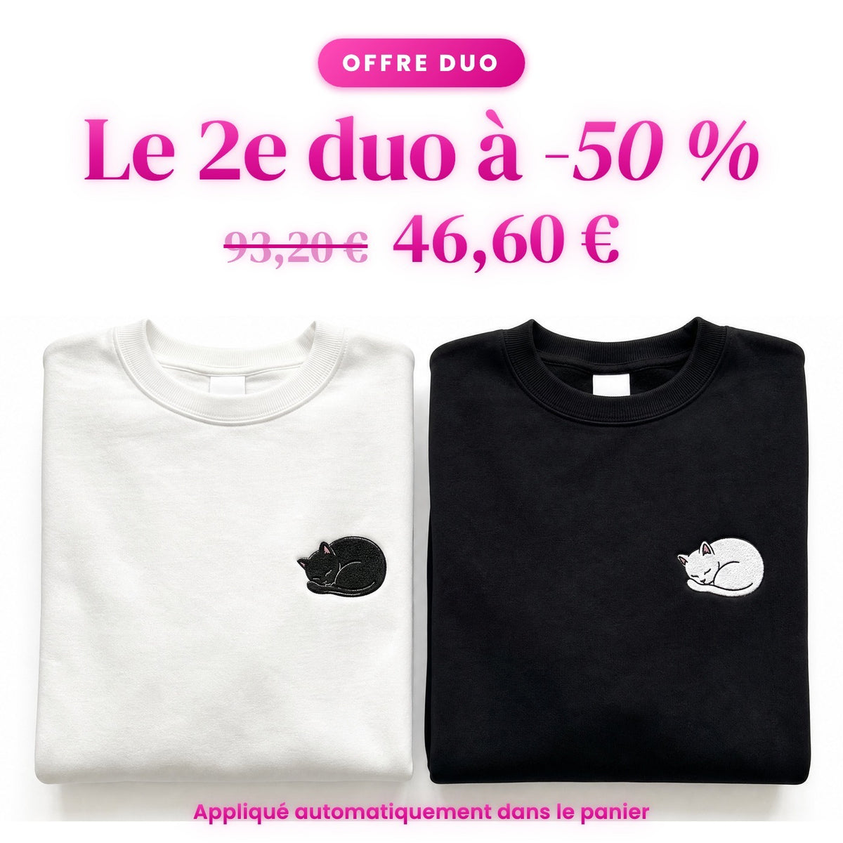 Duo Chats yin-yang : le 2e duo à -50 %