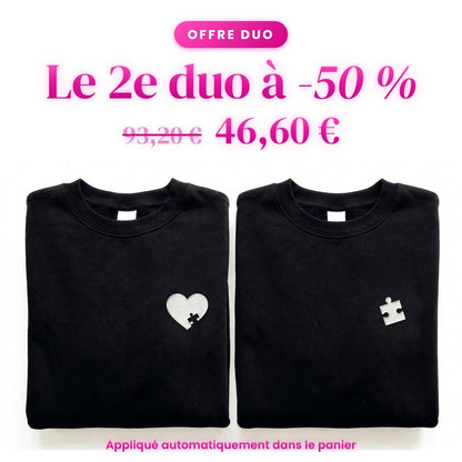 Duo Cœur et puzzle : le 2e duo à -50 %