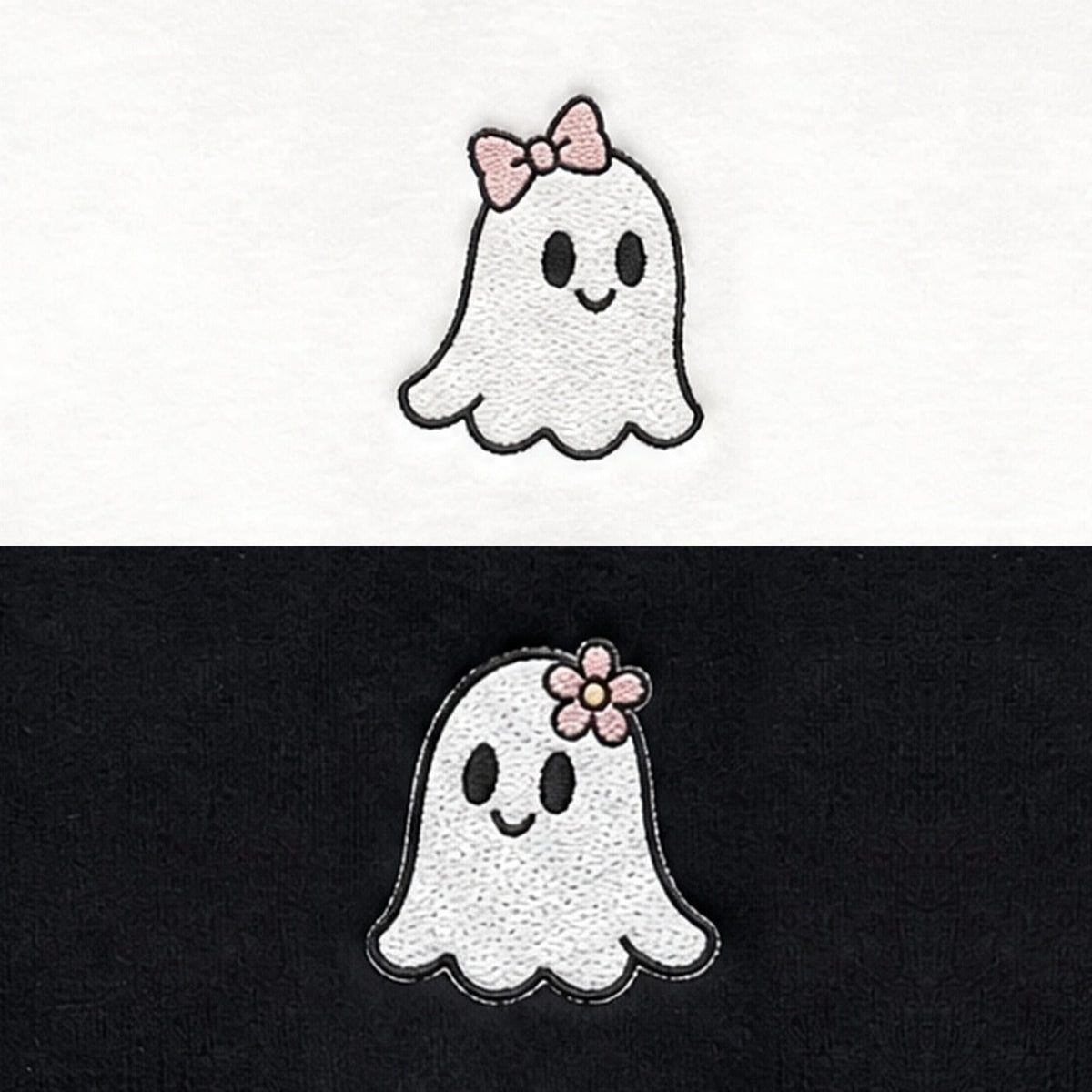 Duo Fantômes : broderie de près