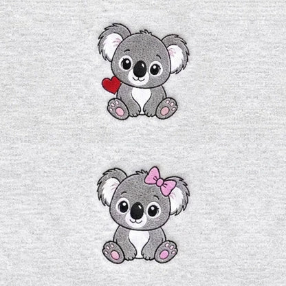 Duo Koalas : broderie de près