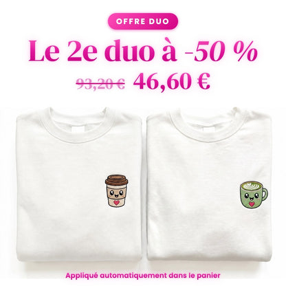 Duo Team Café et Team Matcha : le 2e duo à -50 %