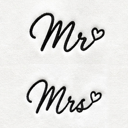 Duo Mr et Mrs : broderie de près
