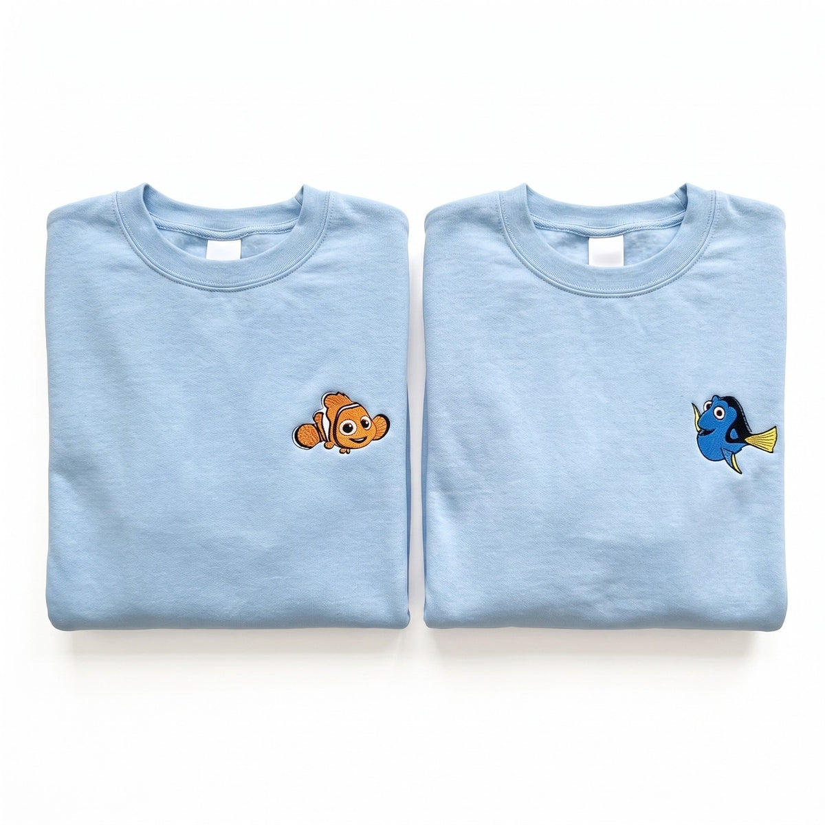 Duo Nemo et Dory : vêtements brodés assortis
