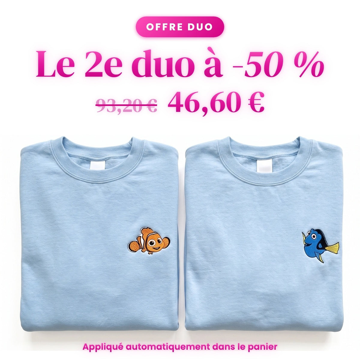 Duo Nemo et Dory : le 2e duo à -50 %
