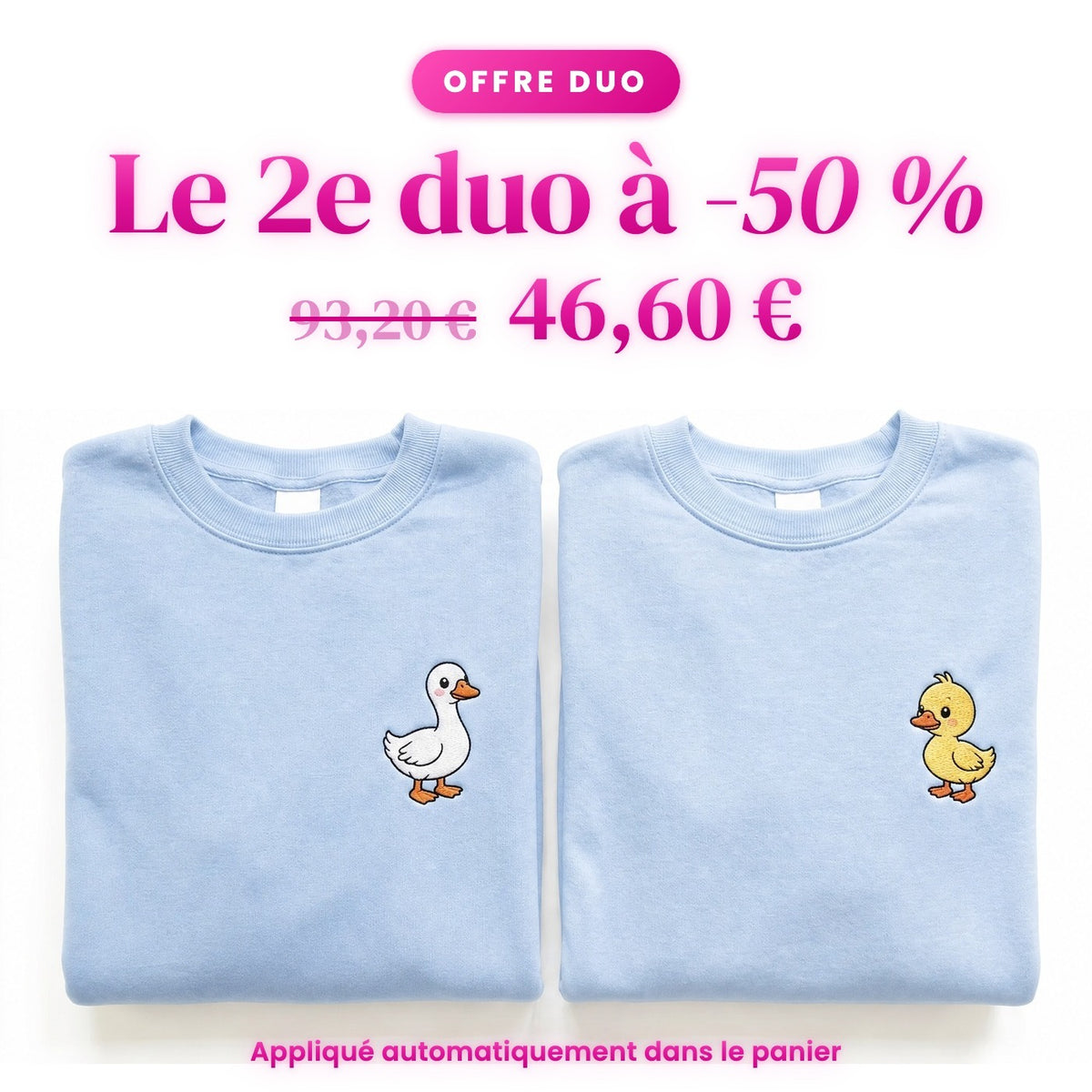 Duo Oie et canard : le 2e duo à -50 %