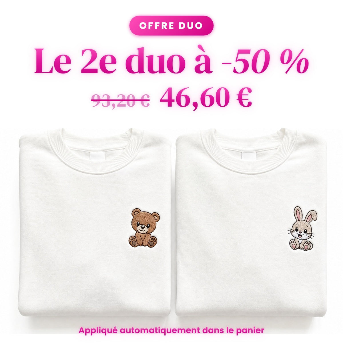Duo Ours et lapin : le 2e duo à -50 %