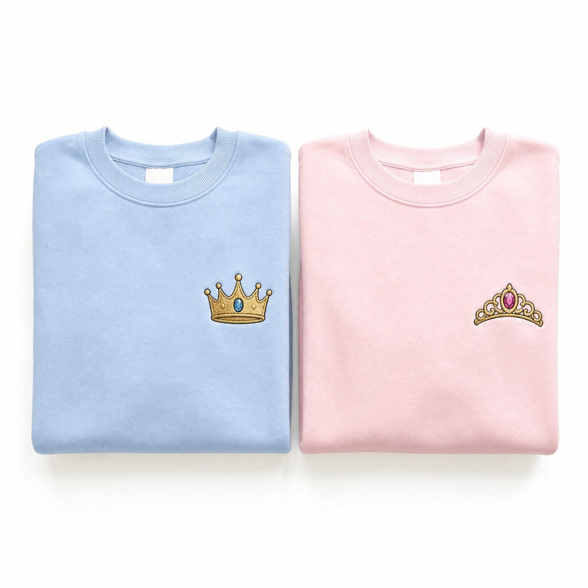 Duo Prince et Princesse : vêtements brodés assortis