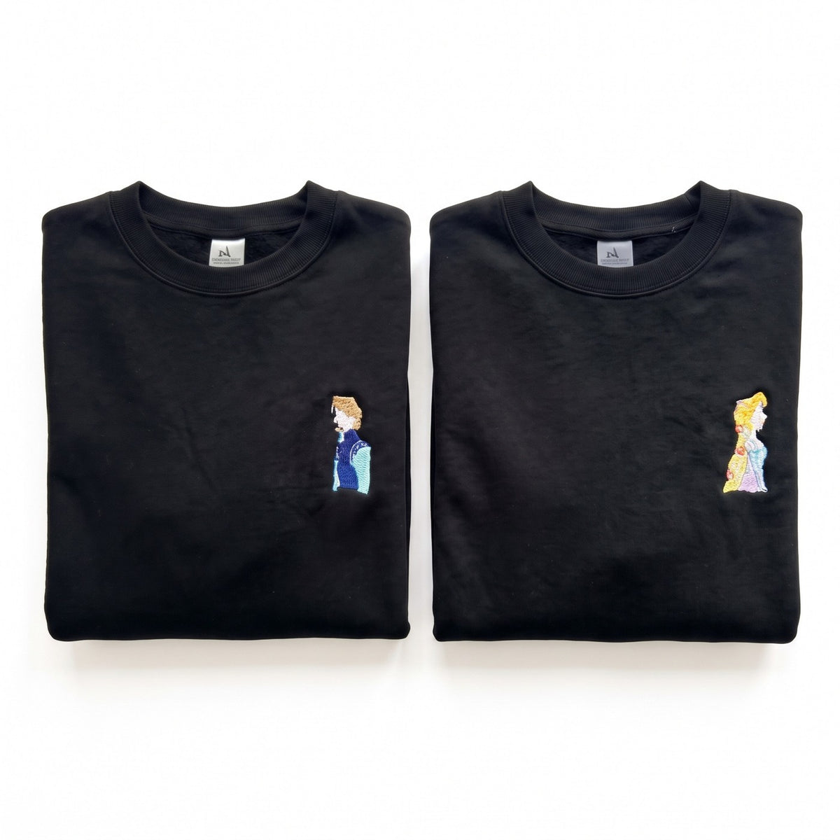 Duo Raiponce et Flynn : vêtements brodés assortis