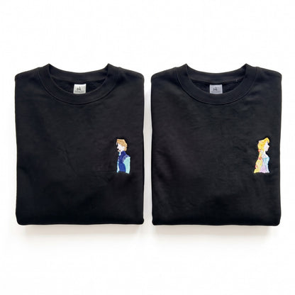 Duo Raiponce et Flynn : vêtements brodés assortis