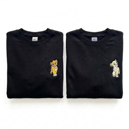 Duo Roi Lion : vêtements brodés assortis