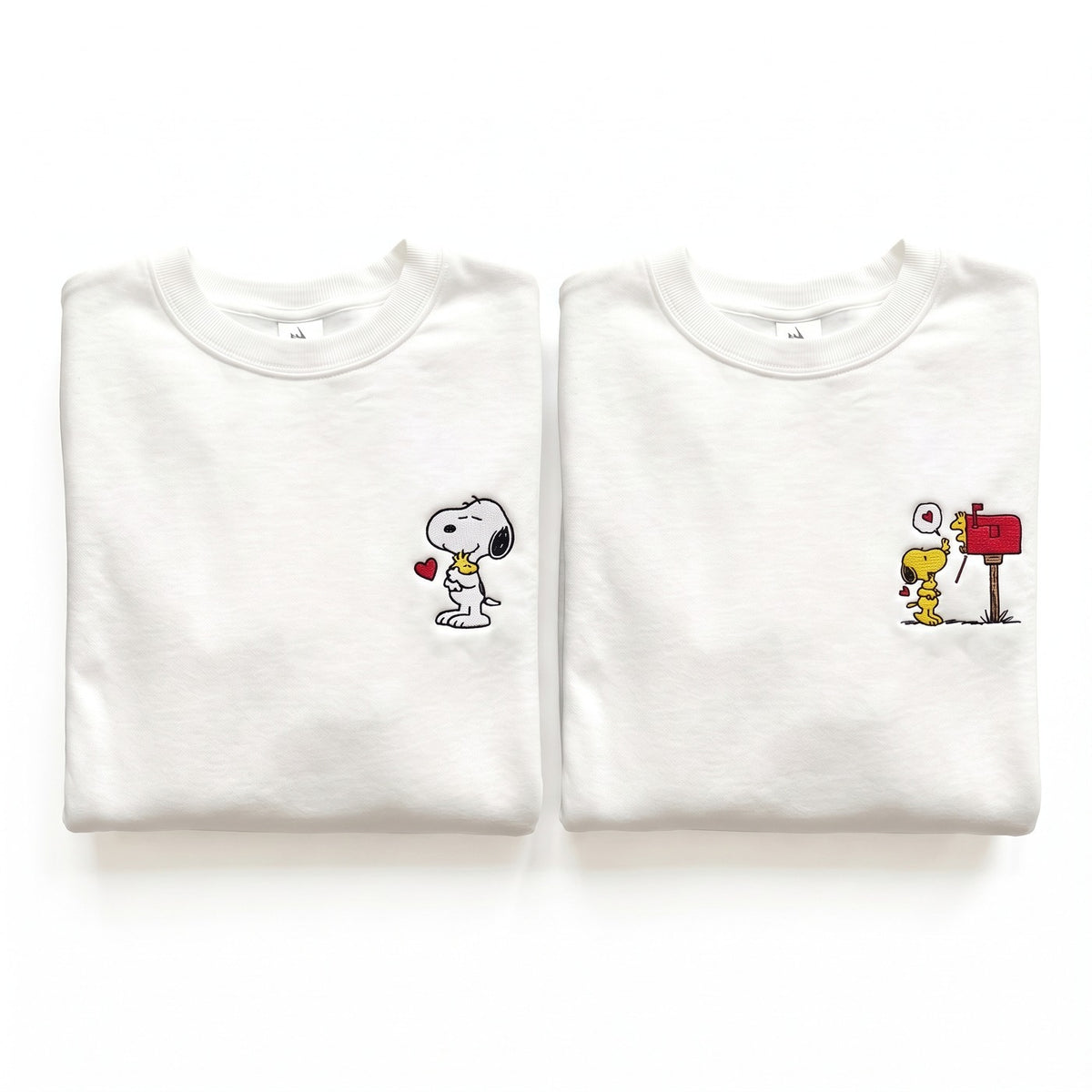 Duo Snoopy et Woodstock : vêtements brodés assortis