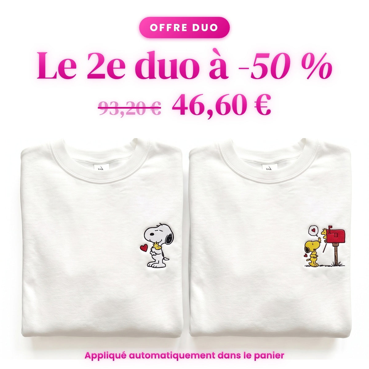 Duo Snoopy et Woodstock : le 2e duo à -50 %