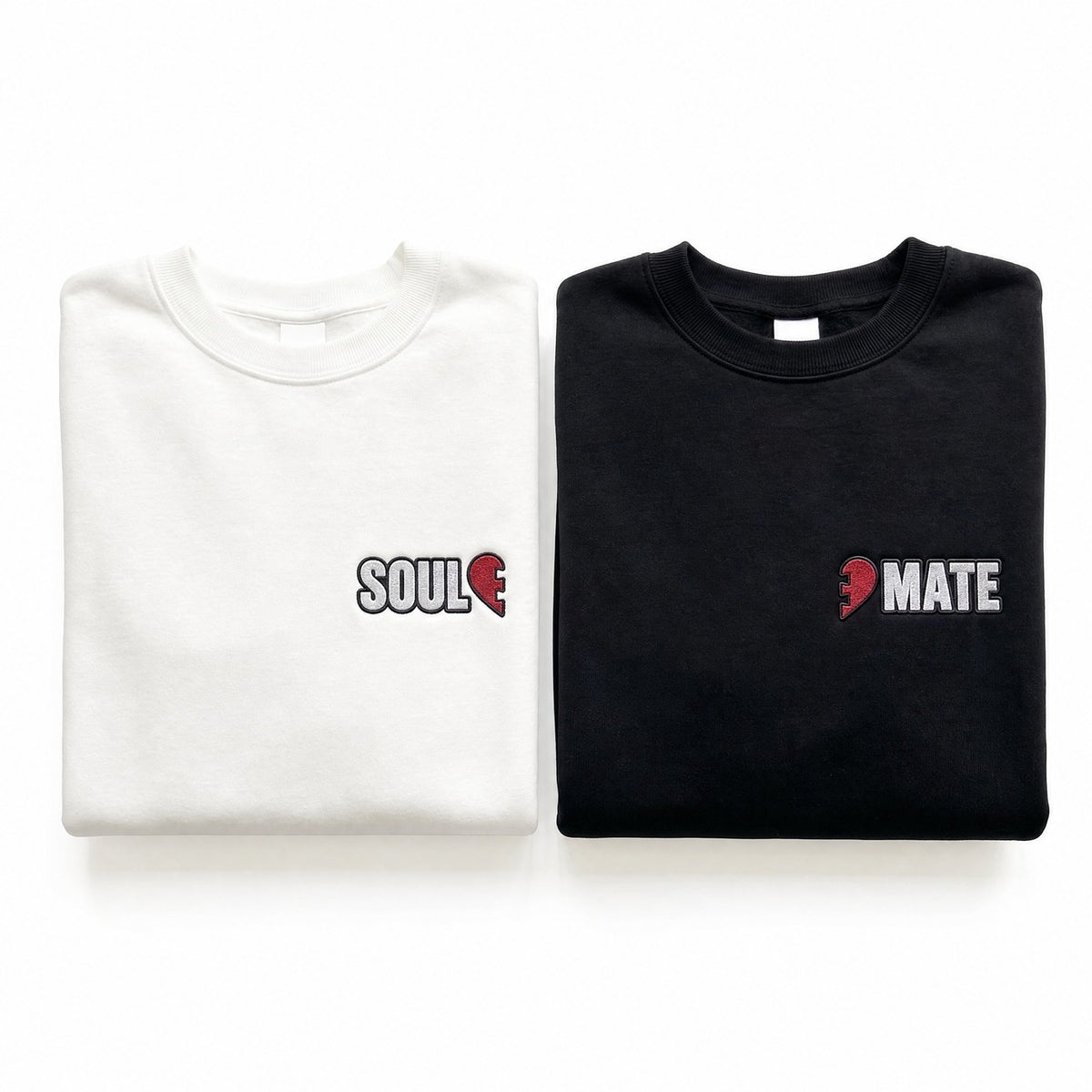 Duo Soul et Mate : vêtements brodés assortis