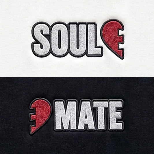 Duo Soul et Mate : broderie de près