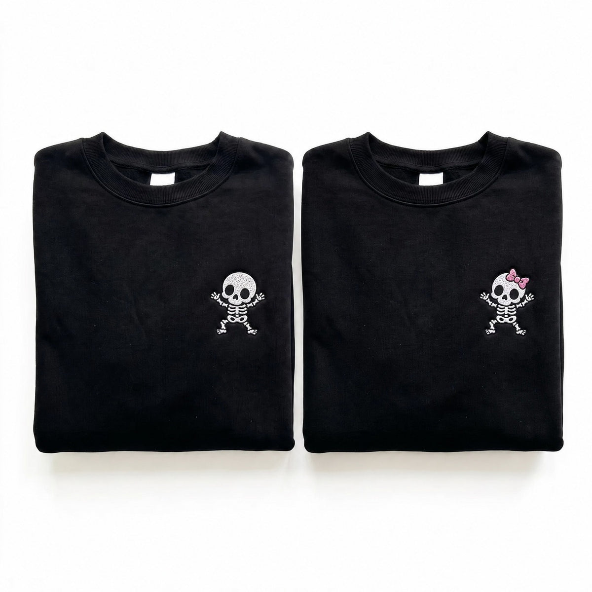 Duo Squelettes jusqu'à la mort : vêtements brodés assortis