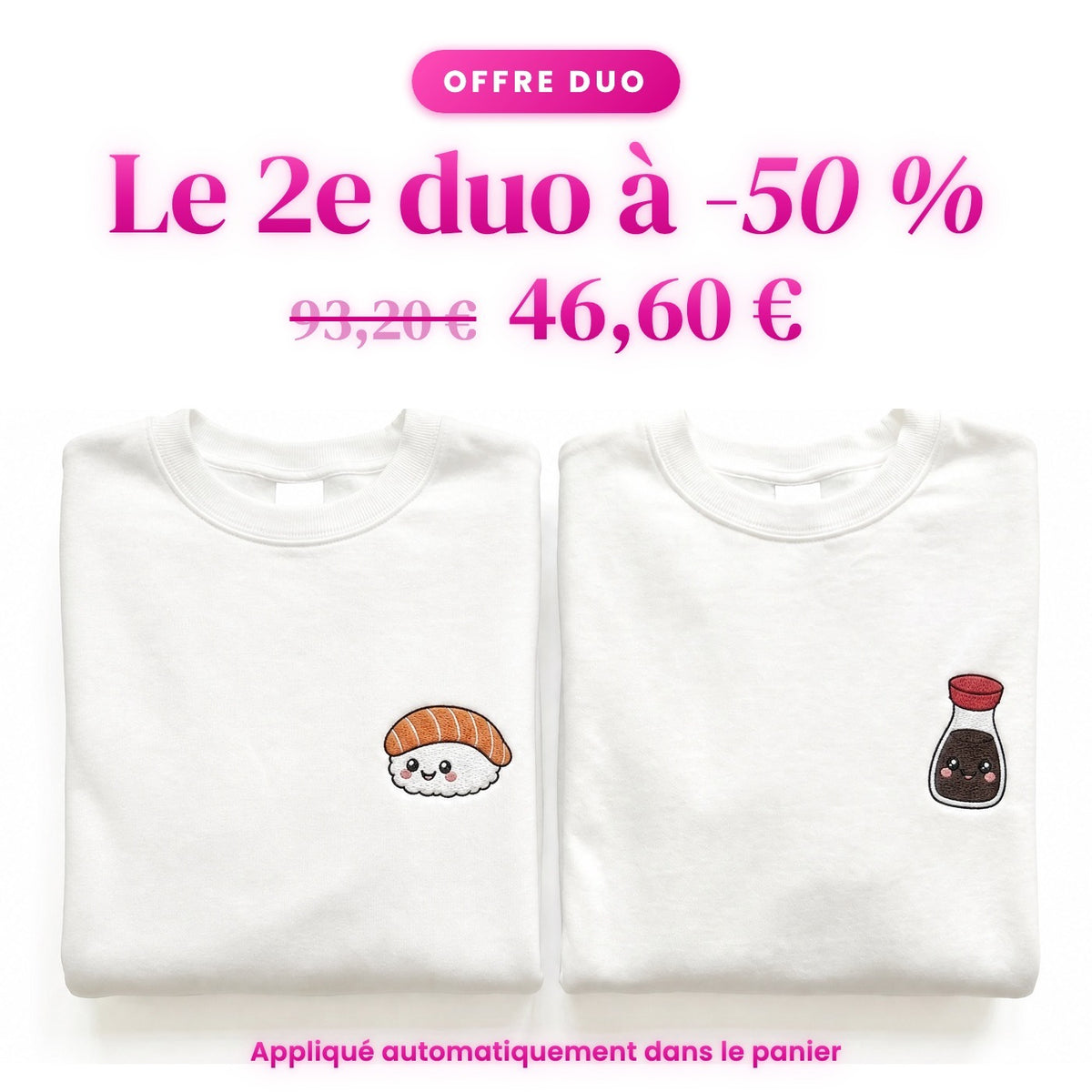 Duo Sushi et sauce soja : le 2e duo à -50 %