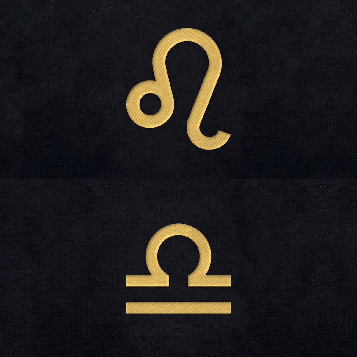 Duo Signes du zodiaque : broderie de près