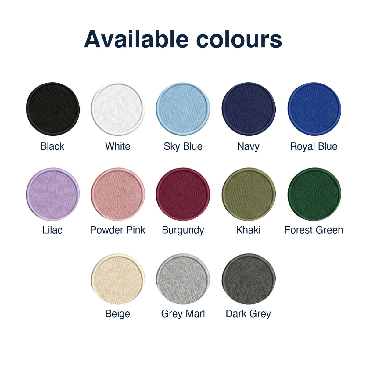 Available colours