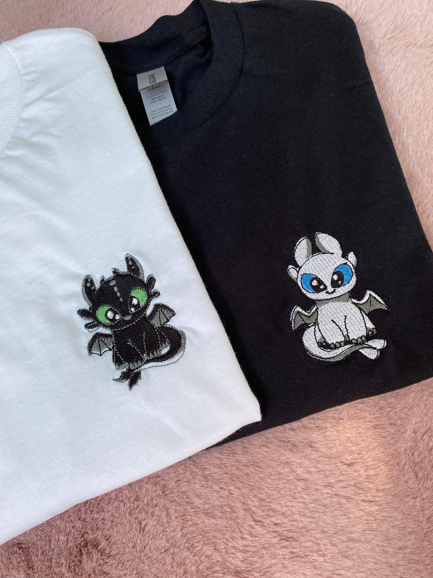 DUO DRAGONS T-SHIRTS (côté cœur)